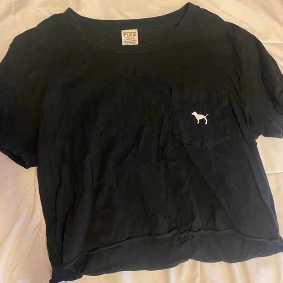 Pink Size L Black Short Sleeve Tee - Picture 1 of 2